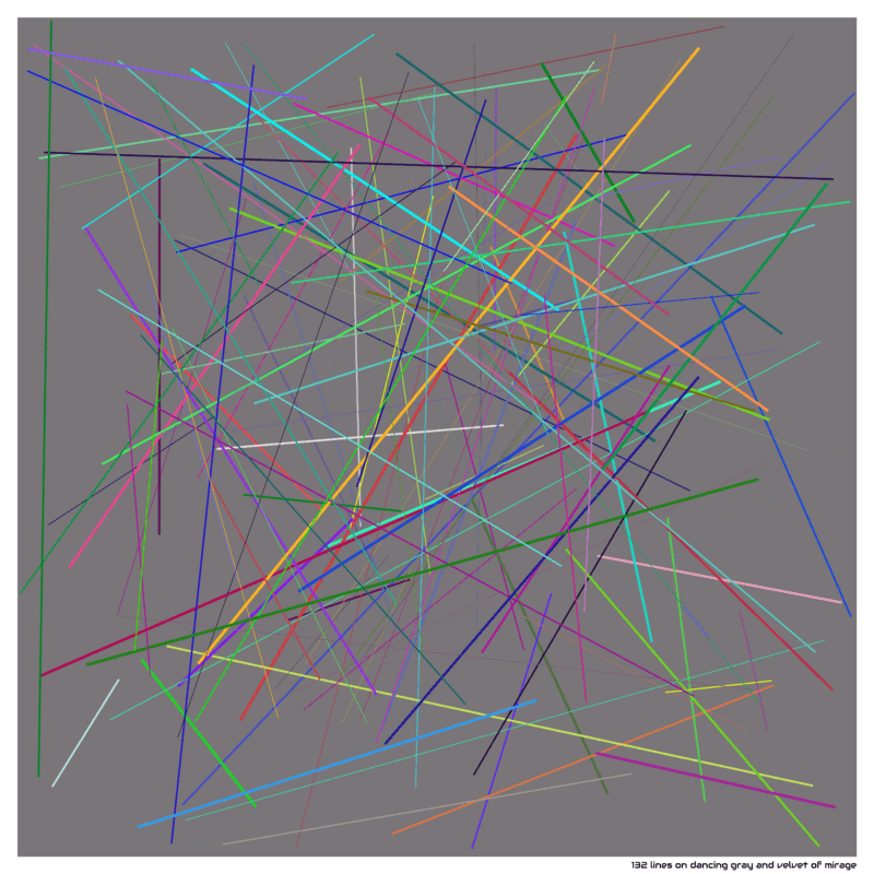 132 lines on dancing gray and velvet of mirage