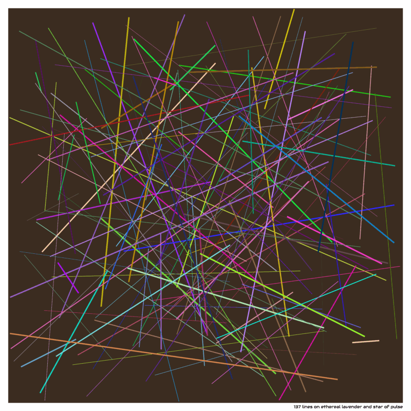 137 lines on ethereal lavender and star of pulse