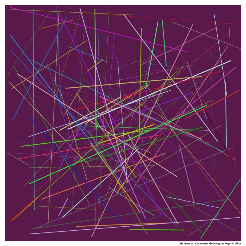 138 lines on Covenant dancing on Mystic olive