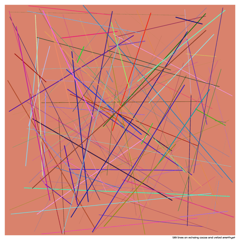 139 lines on echoing cocoa and veiled amethyst