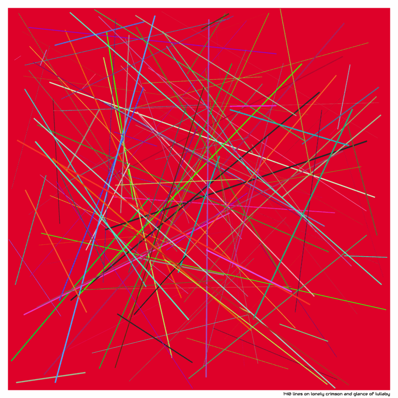 140 lines on lonely crimson and glance of lullaby