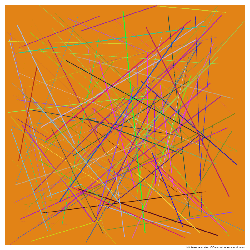 143 lines on tale of frosted space and rust