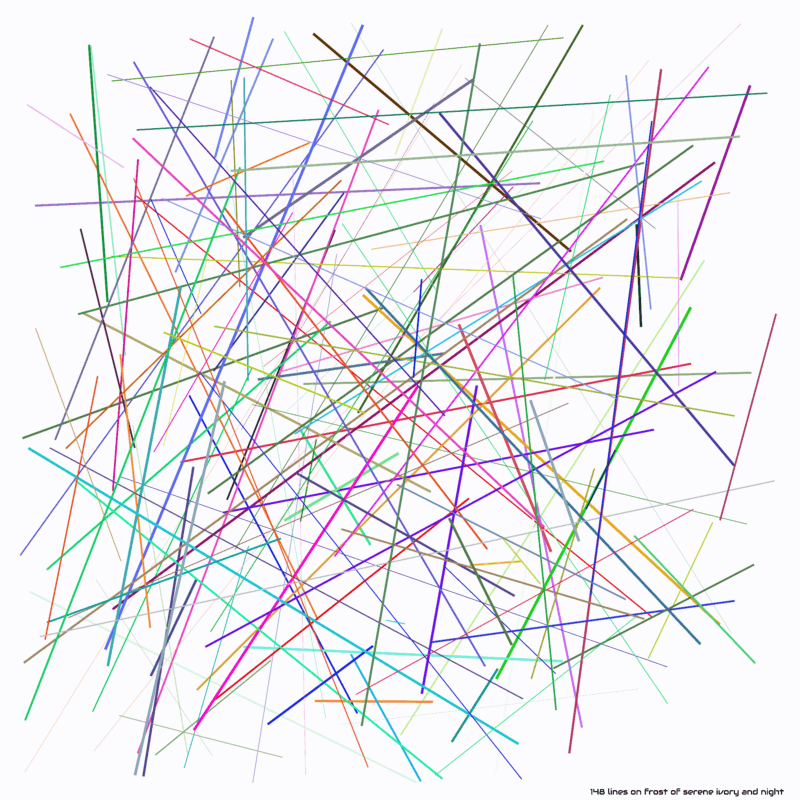 148 lines on frost of serene ivory and night