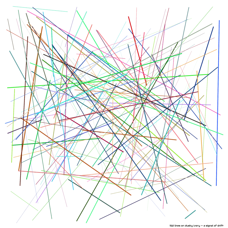 152 lines on dusky ivory — a signal of drift