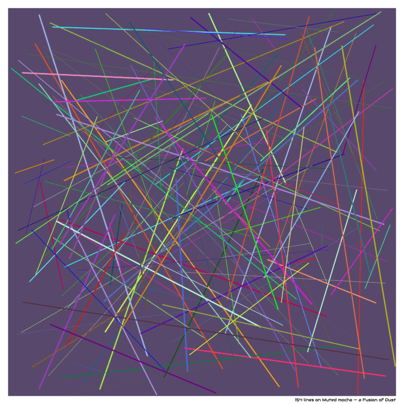 154 lines on Muted mocha — a Fusion of Dust