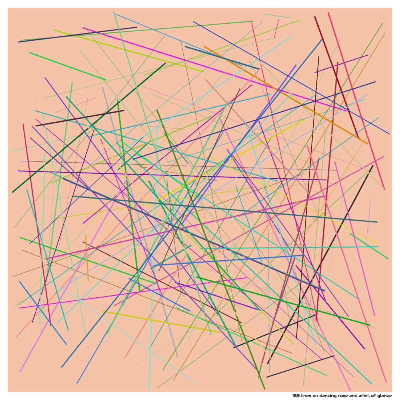 159 lines on dancing rose and whirl of glance