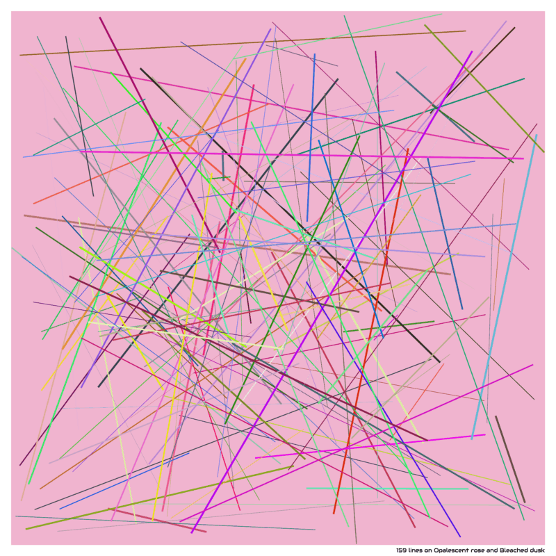 159 lines on Opalescent rose and Bleached dusk