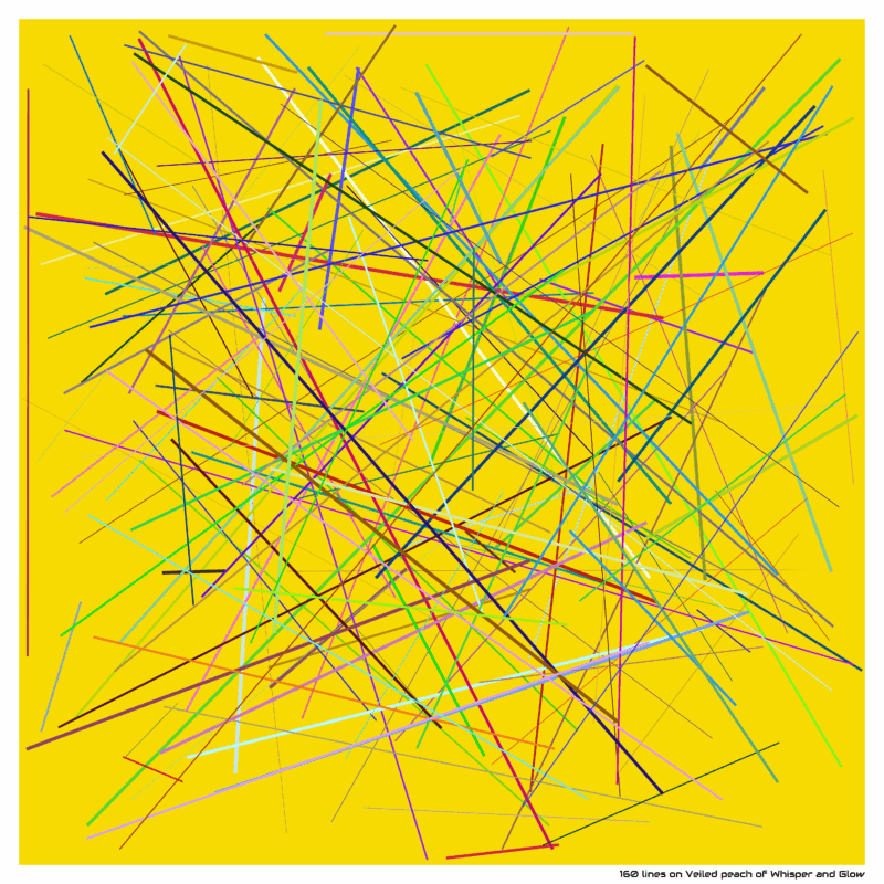 160 lines on Veiled peach of Whisper and Glow