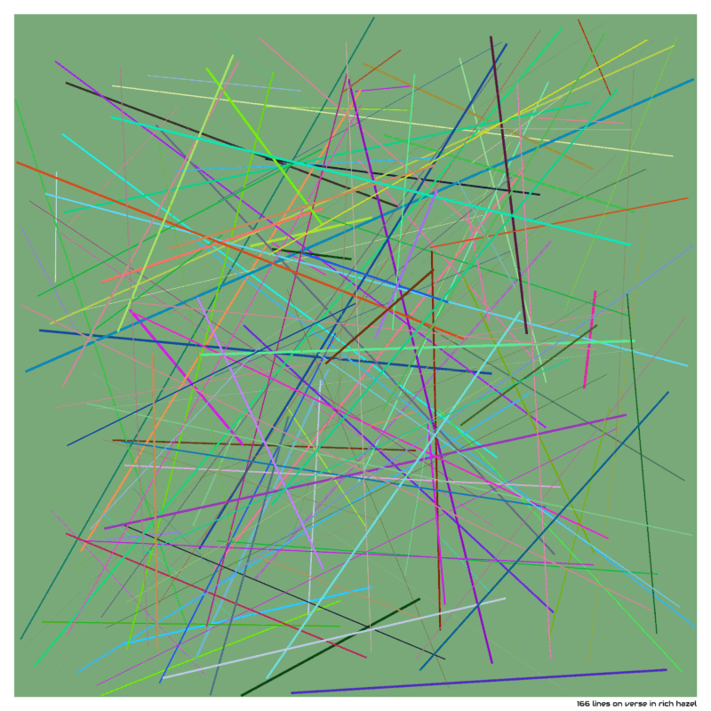 166 lines on verse in rich hazel
