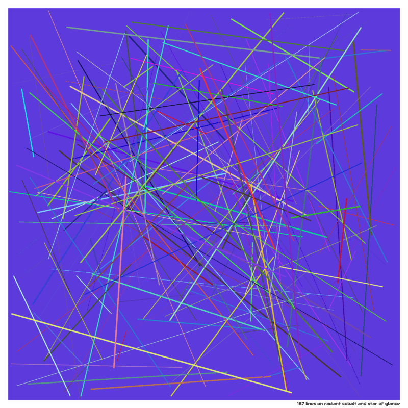 167 lines on radiant cobalt and star of glance