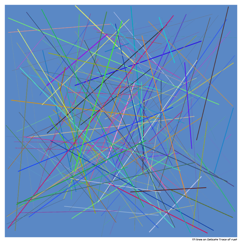 171 lines on Delicate Trace of rust