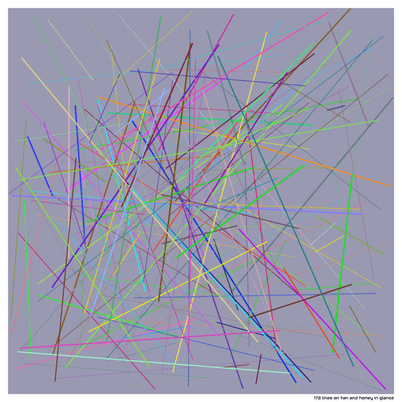 173 lines on tan and honey in glance