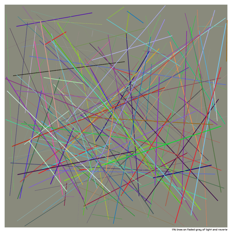 176 lines on faded gray of light and reverie