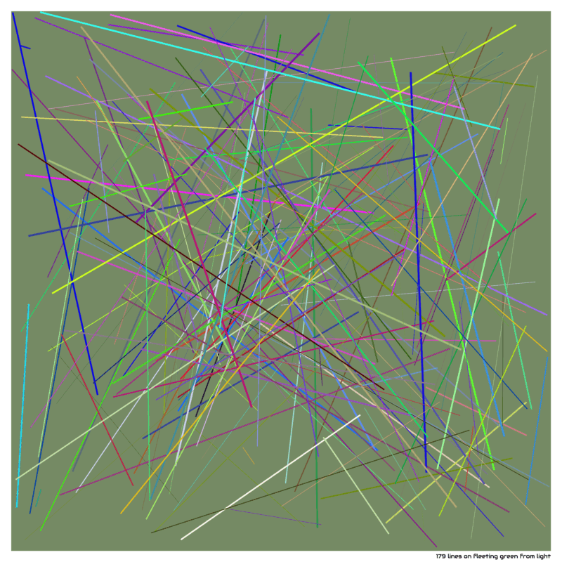 179 lines on fleeting green from light