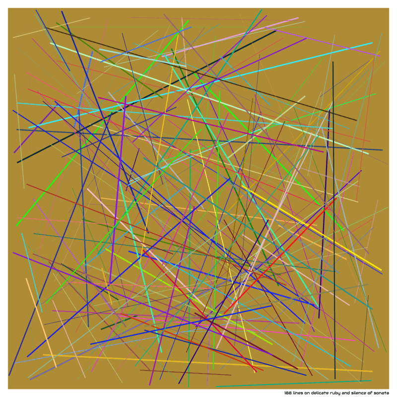 188 lines on delicate ruby and silence of sonata