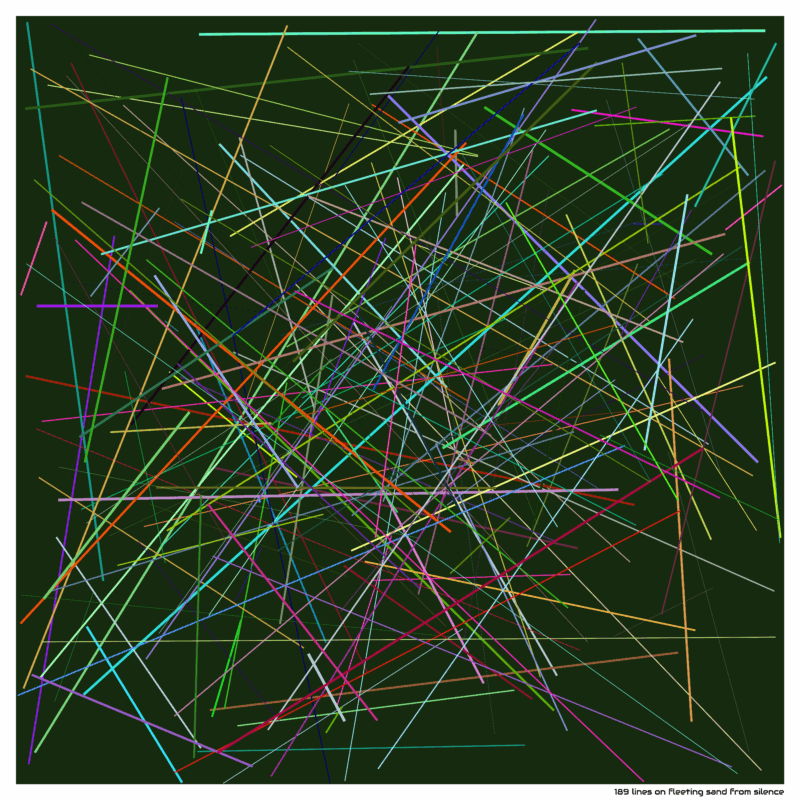 189 lines on fleeting sand from silence