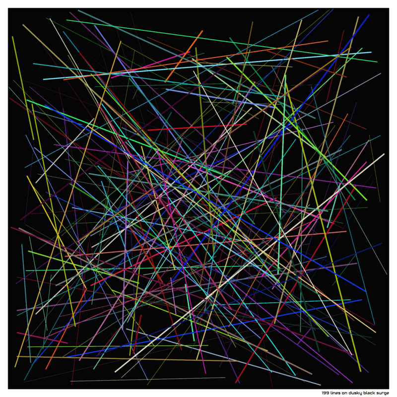 199 lines on dusky black surge