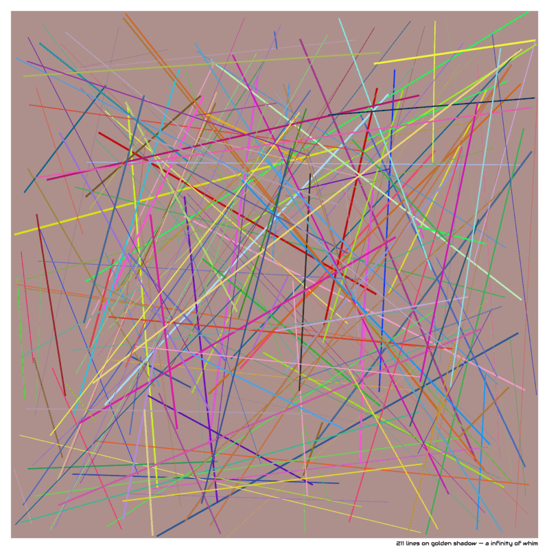 211 lines on golden shadow — a infinity of whim