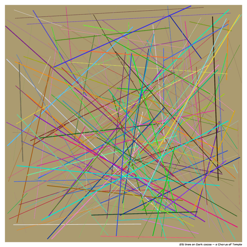 215 lines on Dark cocoa — a Chorus of Temple