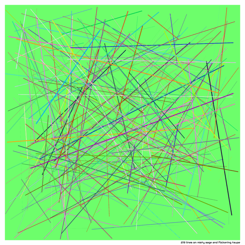 219 lines on misty sage and flickering taupe