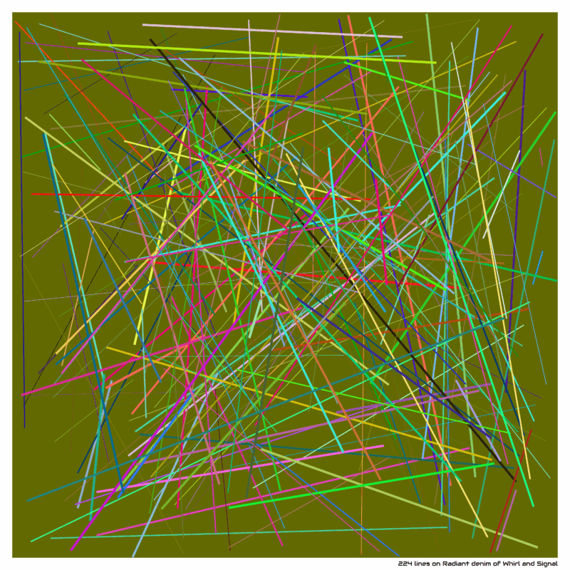 224 lines on Radiant denim of Whirl and Signal