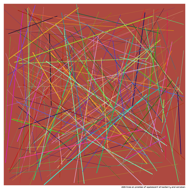 228 lines on promise of opalescent strawberry and cerulean