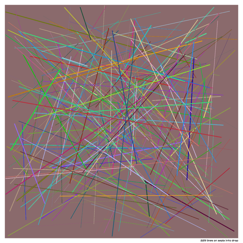 229 lines on sepia into drop