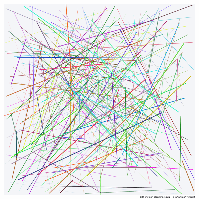 237 lines on gleaming ivory — a infinity of twilight