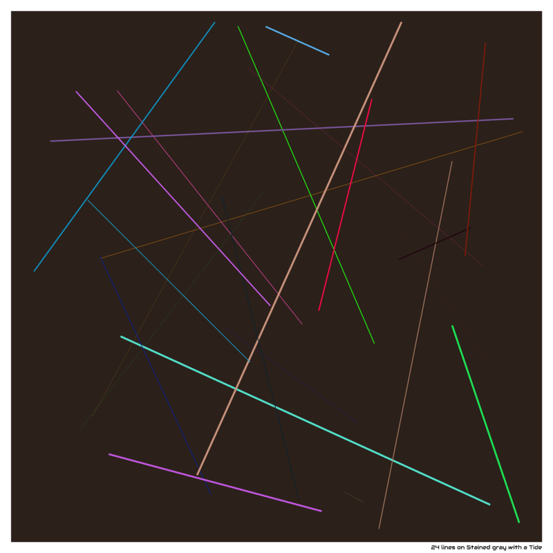 24 lines on Stained gray with a Tide