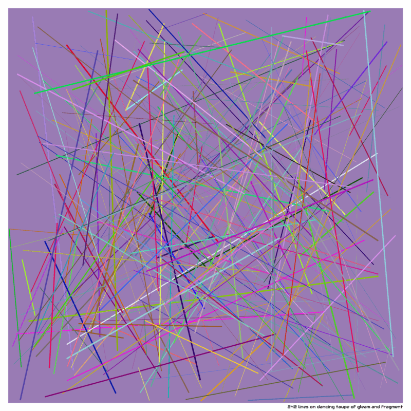 242 lines on dancing taupe of gleam and fragment