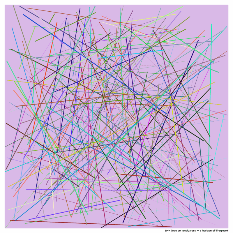 244 lines on lonely rose — a horizon of fragment