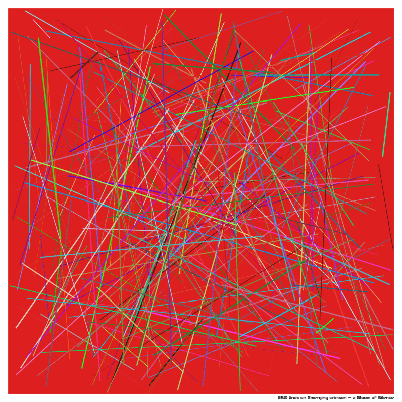 250 lines on Emerging crimson — a Bloom of Silence