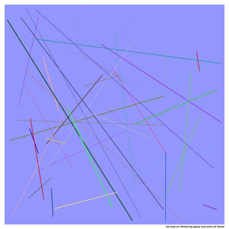 42 lines on flickering space and echo of bloom