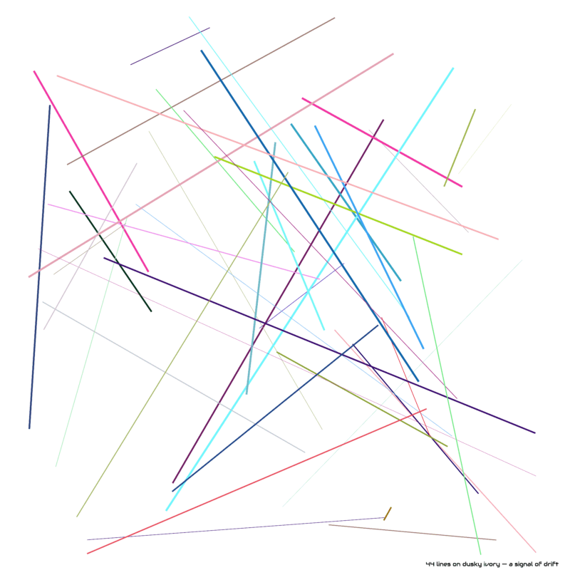 44 lines on dusky ivory — a signal of drift