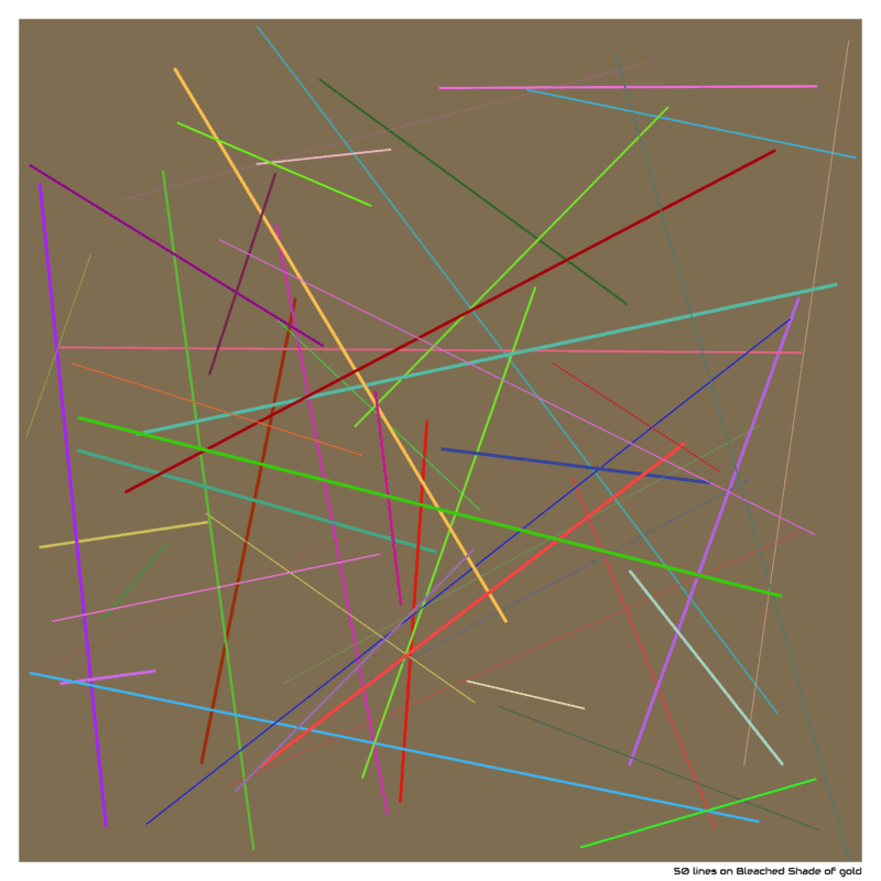 50 lines on Bleached Shade of gold