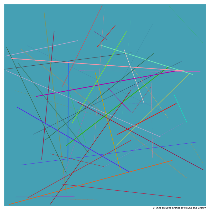 51 lines on Deep bronze of Wound and Secret