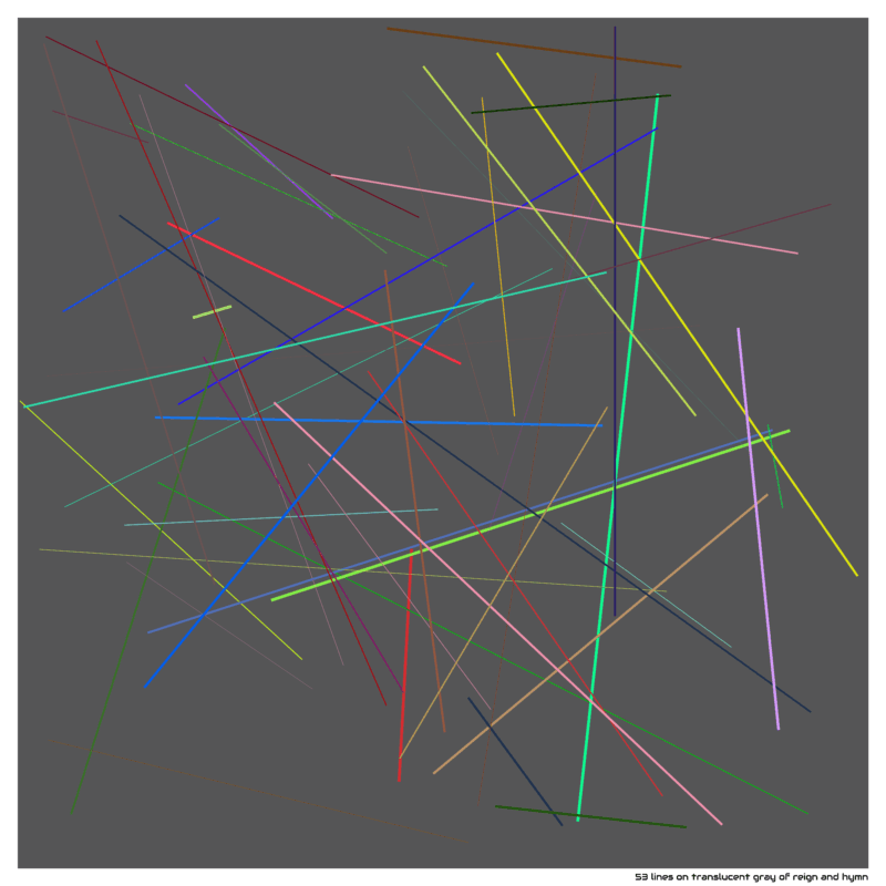 53 lines on translucent gray of reign and hymn