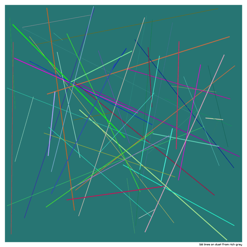 58 lines on dust from rich gray