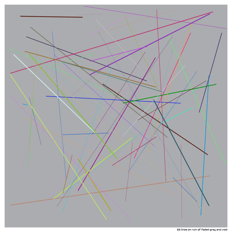65 lines on ruin of faded gray and void
