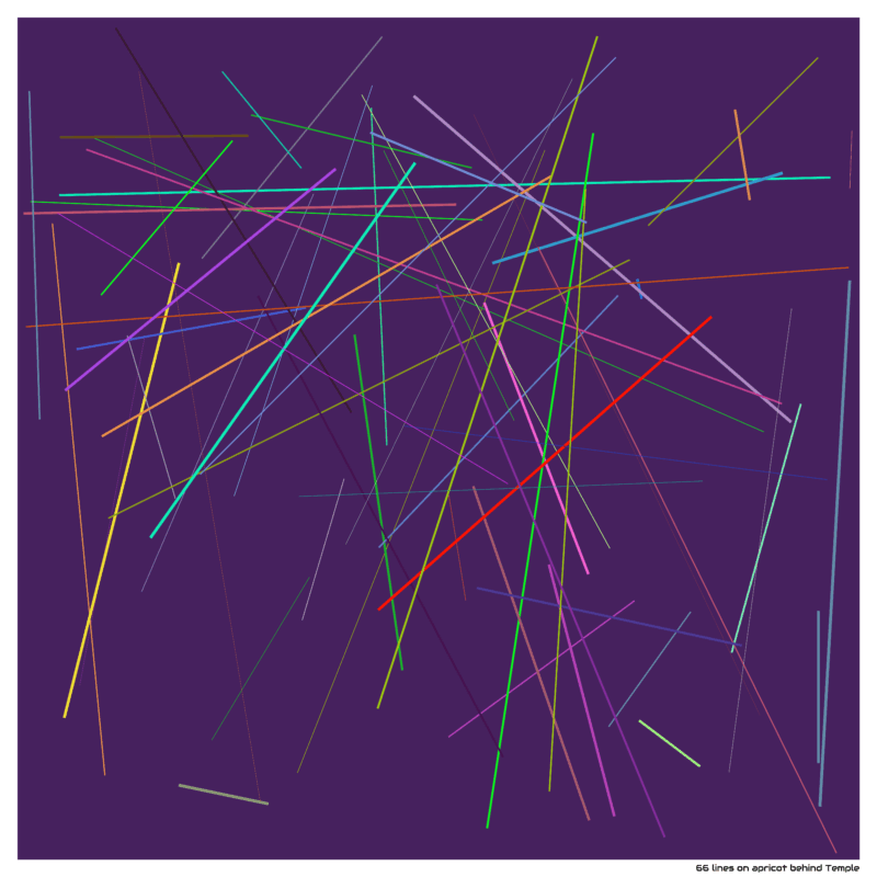 66 lines on apricot behind Temple