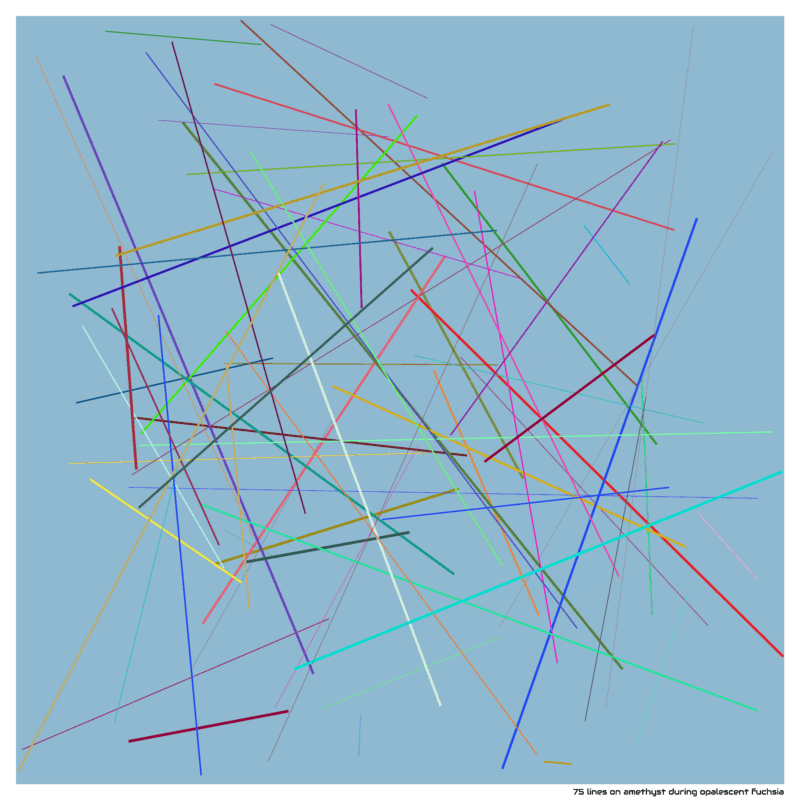 75 lines on amethyst during opalescent fuchsia