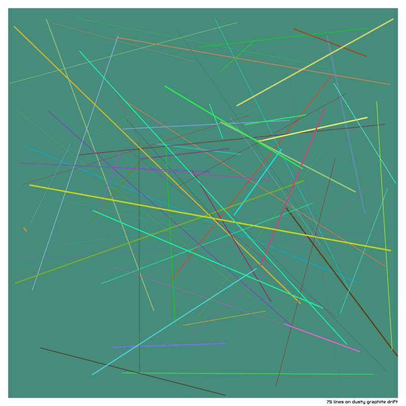 75 lines on dusty graphite drift