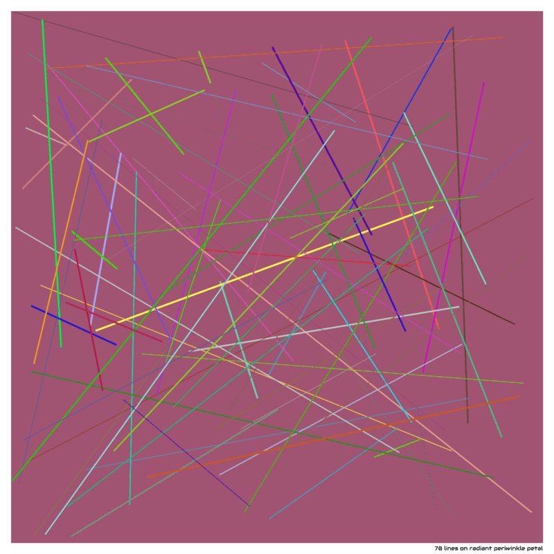 78 lines on radiant periwinkle petal