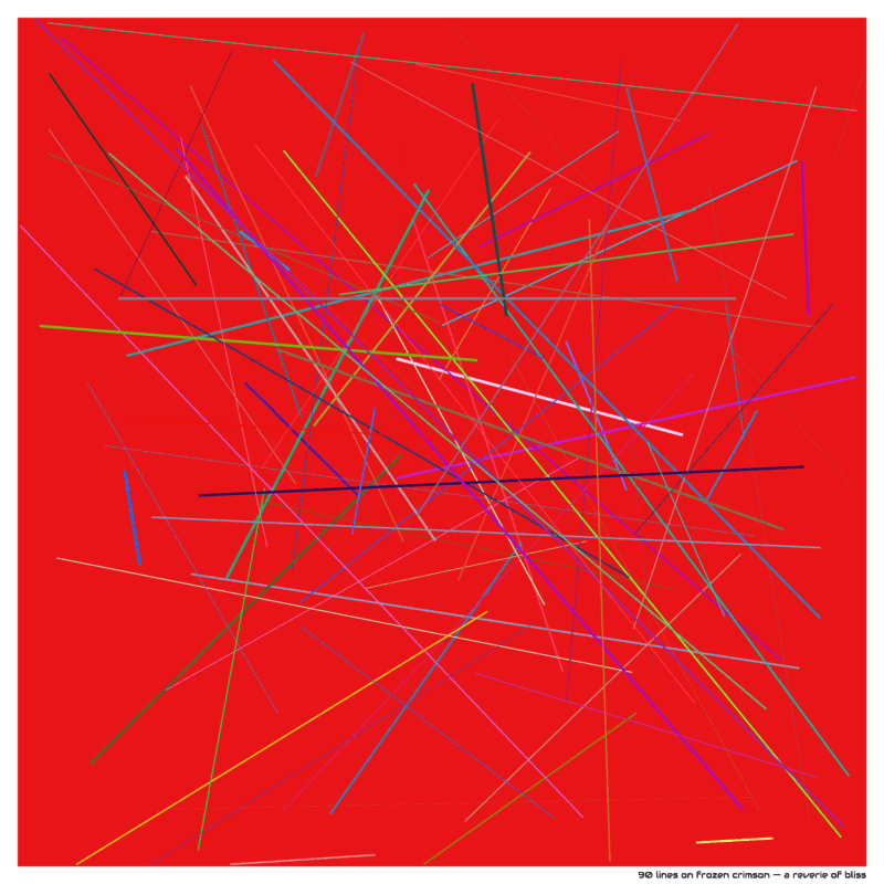90 lines on frozen crimson — a reverie of bliss