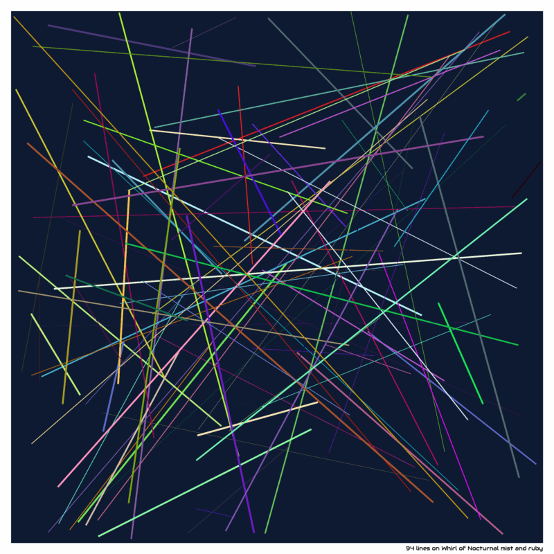 94 lines on Whirl of Nocturnal mist and ruby