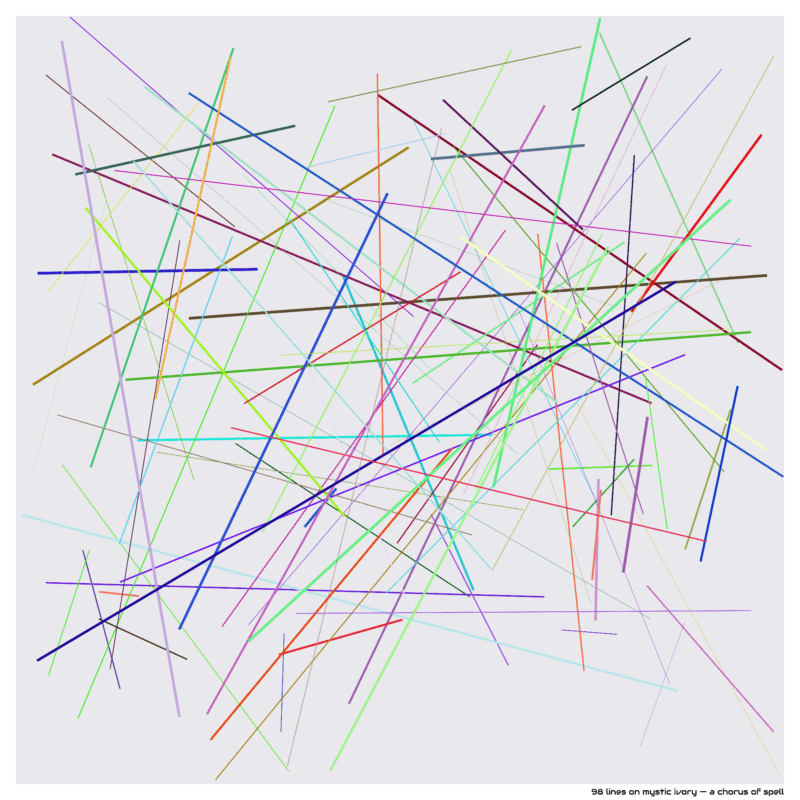 98 lines on mystic ivory — a chorus of spell