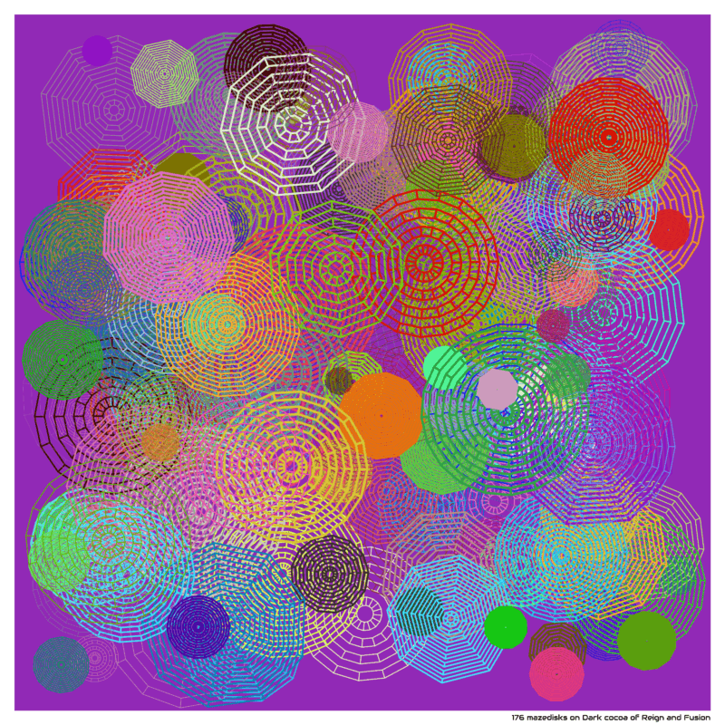 176 mazedisks on Dark cocoa of Reign and Fusion