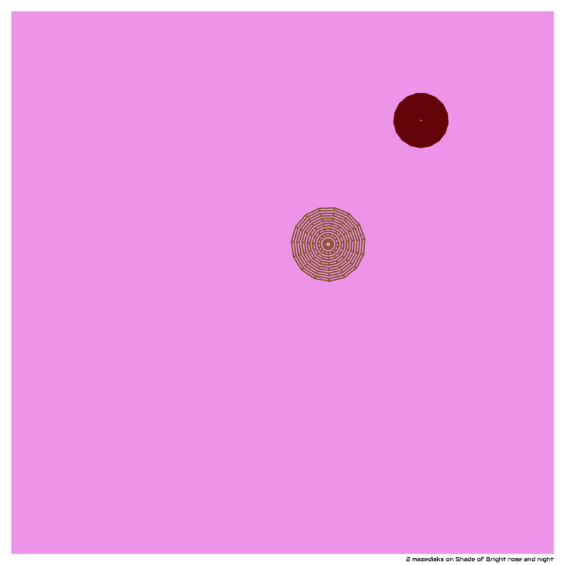 2 mazedisks on Shade of Bright rose and night