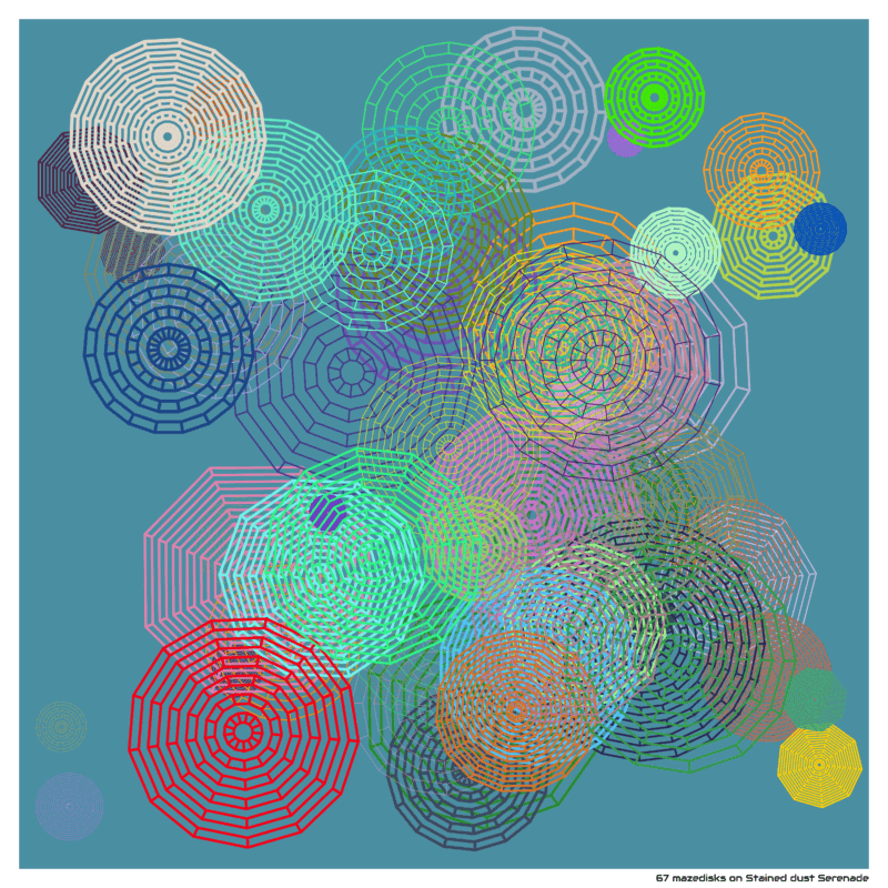 67 mazedisks on Stained dust Serenade