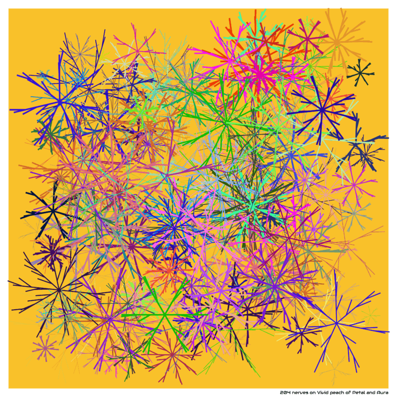 204 nerves on Vivid peach of Petal and Aura